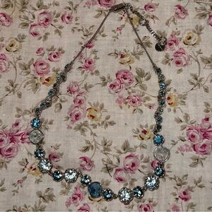 Givenchy Elegant Blue and Silver Necklace